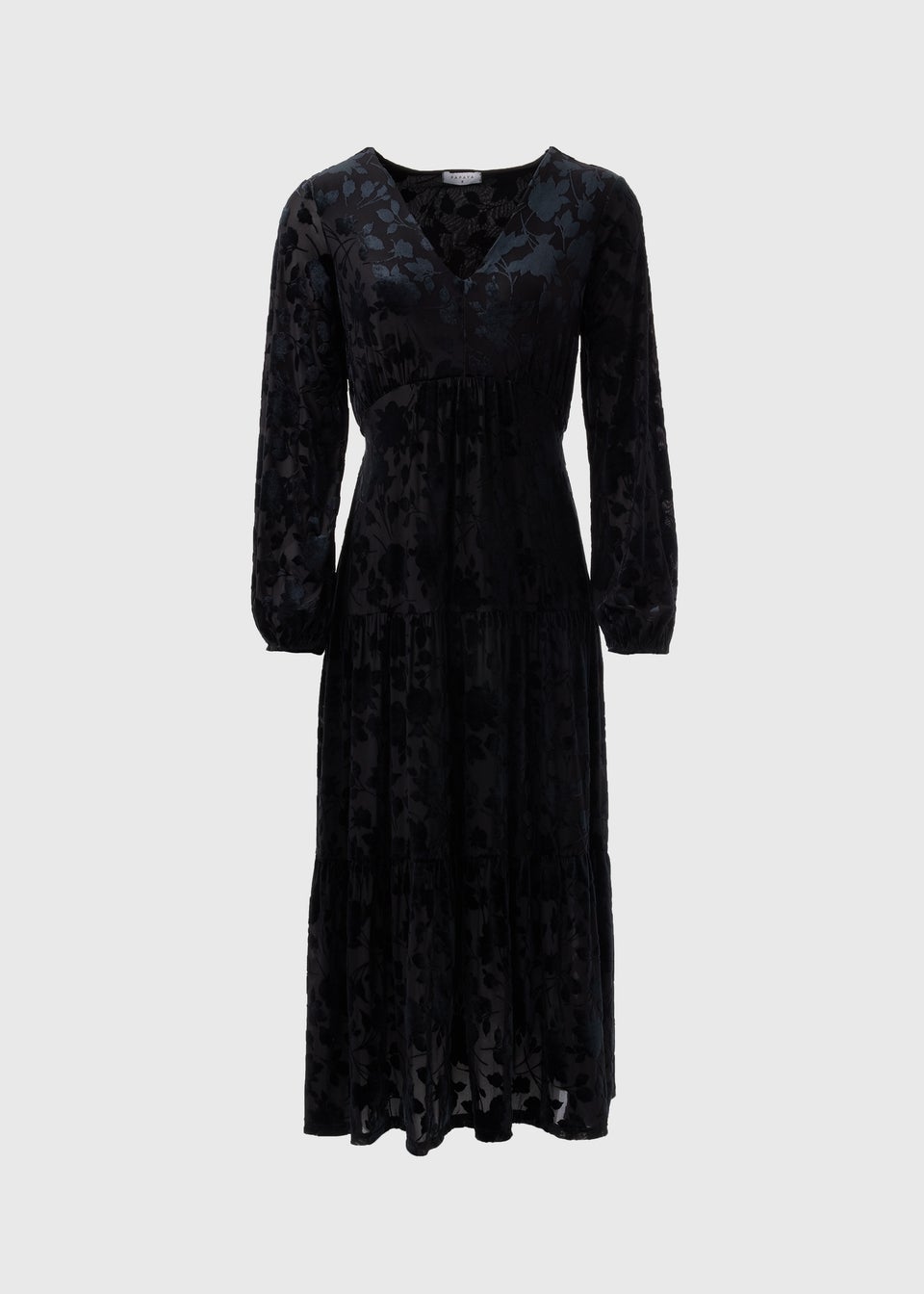 Black Floral Midaxi Dress