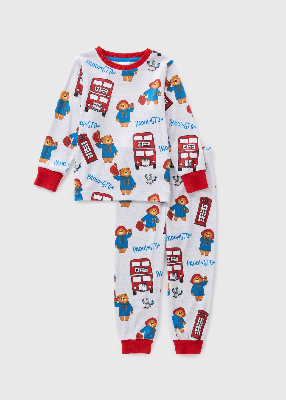 Paddington Kids White Fleece Pyjama Set 1 7yrs Matalan