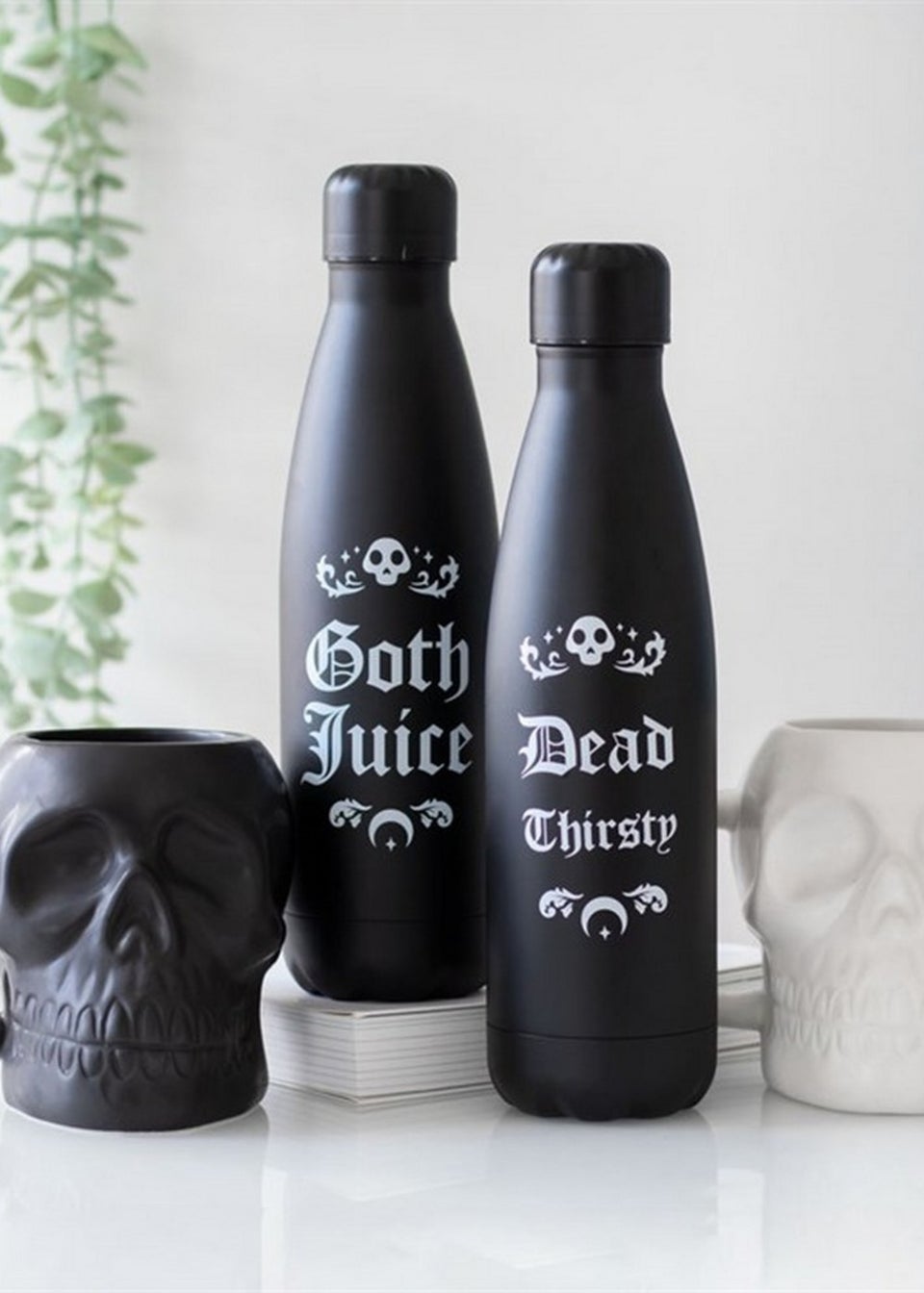 Something Different Black/White Dead Thirsty Dark Matter Metal Water Bottle