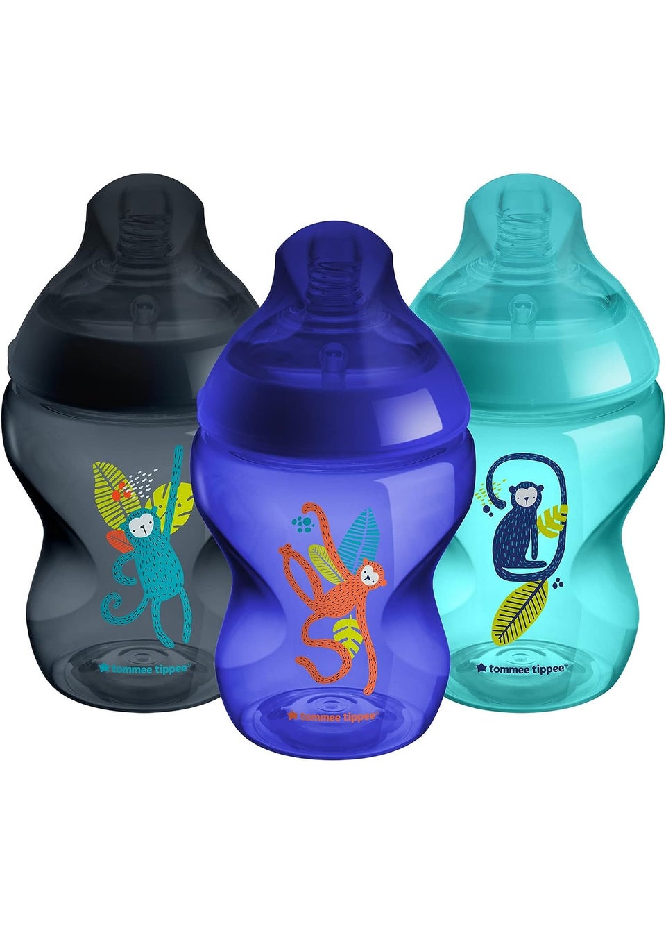 Tommee Tippee Blue CTN 3-Pack Jungle Bottle (260ml)