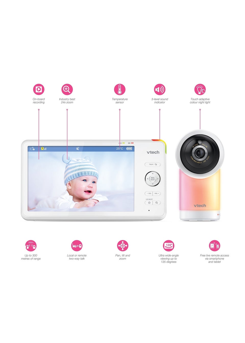 Leap Frog White HD WiFi Monitor (7 inch)