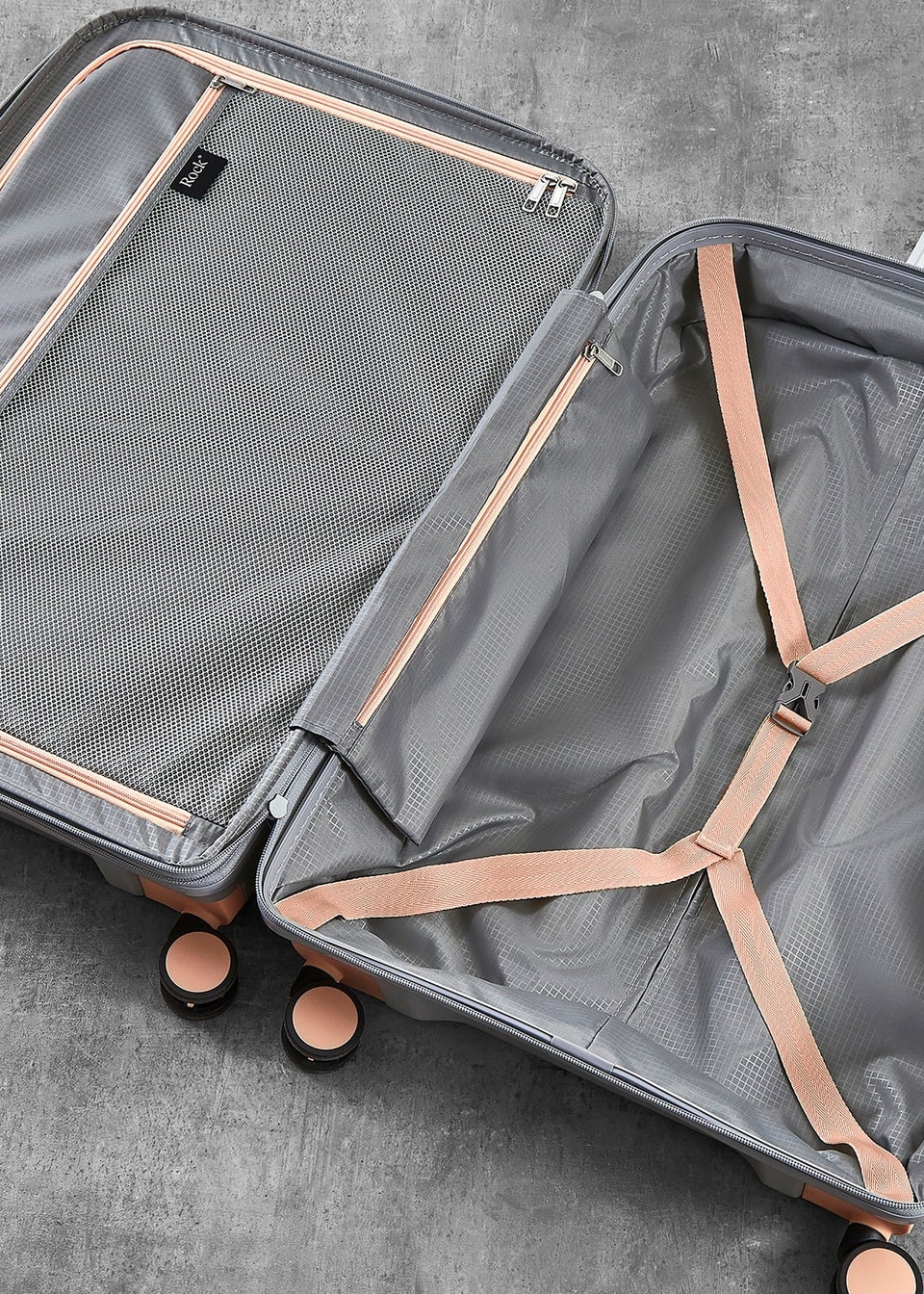 Rock Grey/Peach Tulum Suitcase