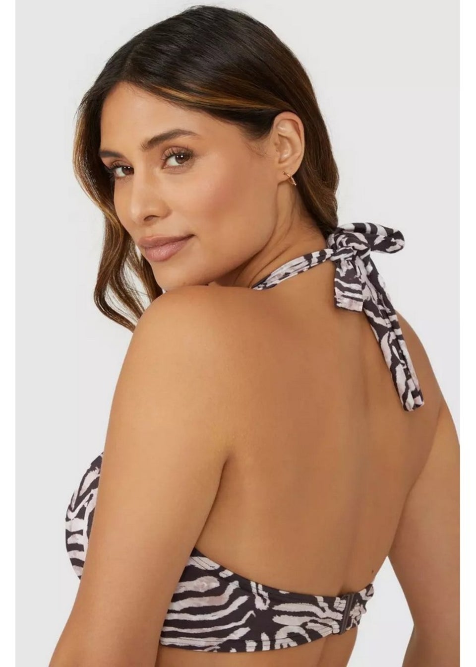 Gorgeous Brown Animal Print Non-Padded Bikini Top
