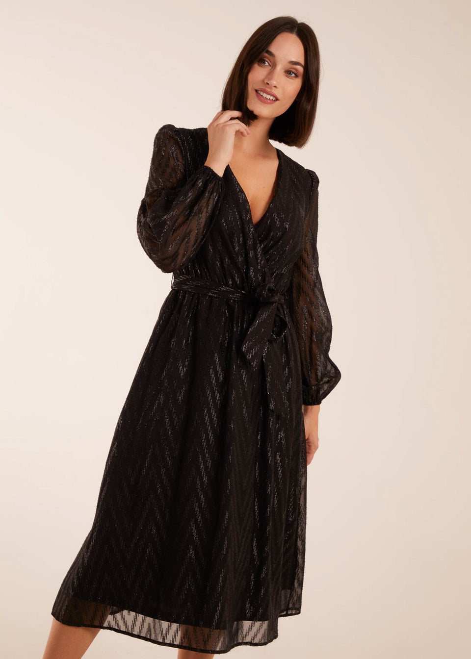 Lurex wrap dress outlet