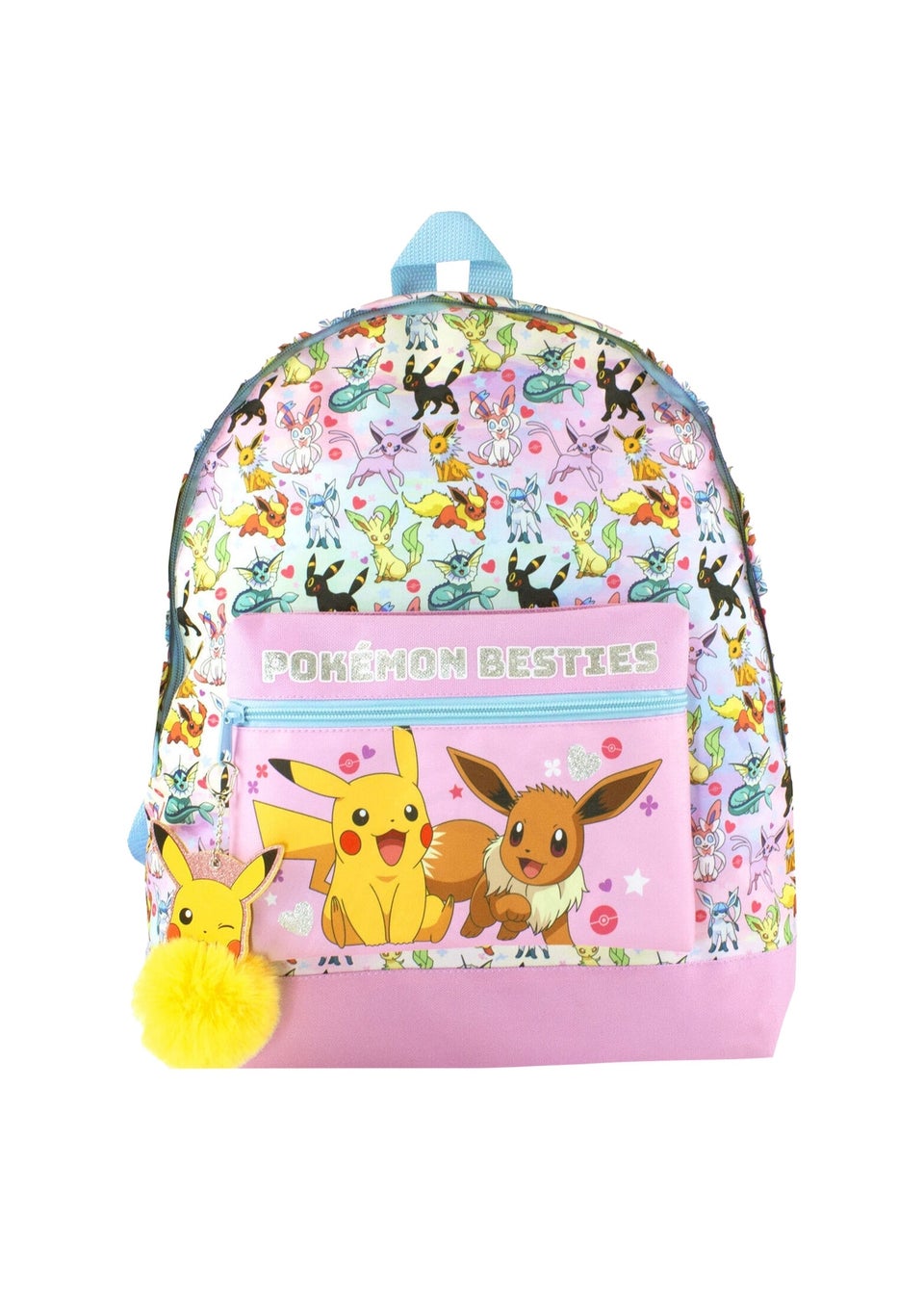 Pokemon Multi Colour Besties Glitter Pikachu Backpack