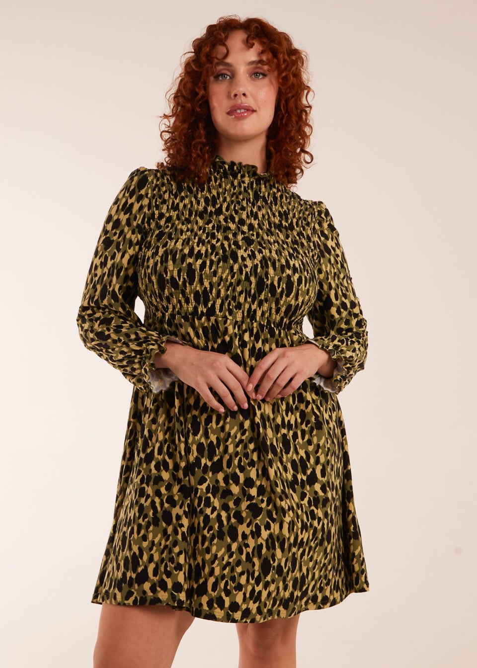 Matalan green leopard print dress cheap