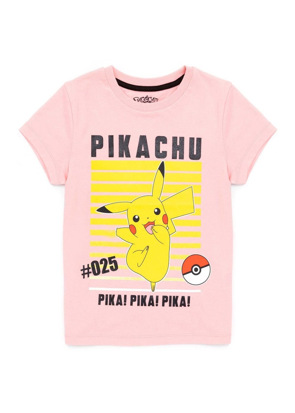 Pokemon Kids Pink Pikachu T-Shirt (4-14 yrs)