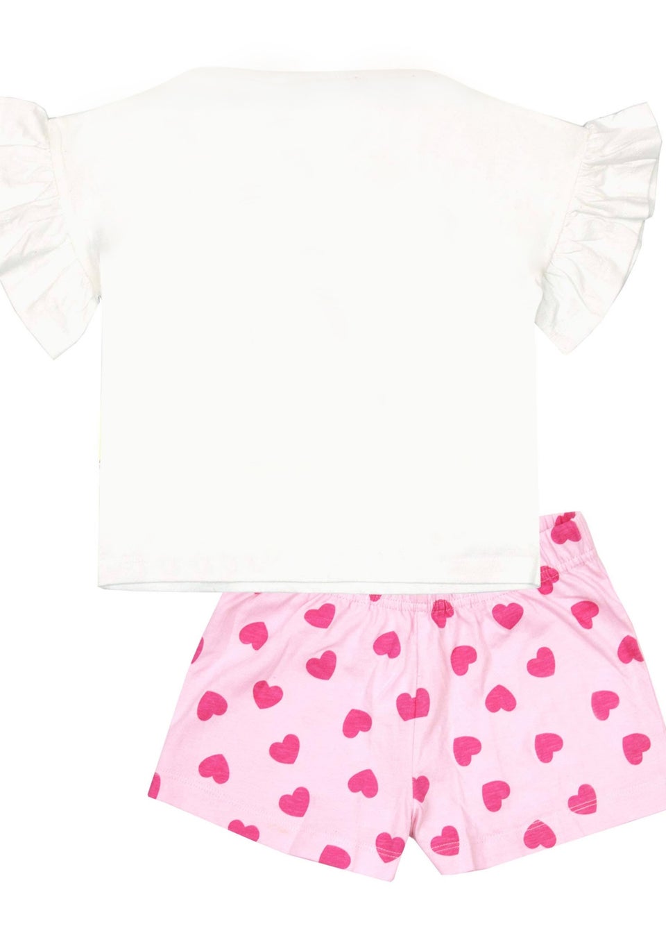Pokemon Girls White/Pink Besties Frill Short Pyjama Set (3-6 yrs)