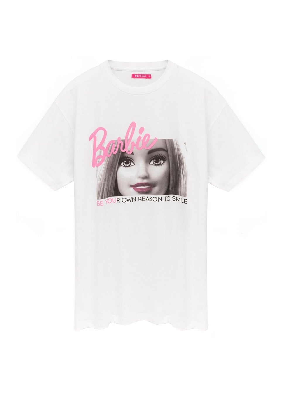 Barbie White Be You Oversized T-Shirt