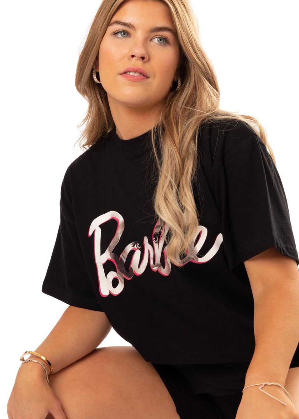 Barbie Black Oversized T-Shirt