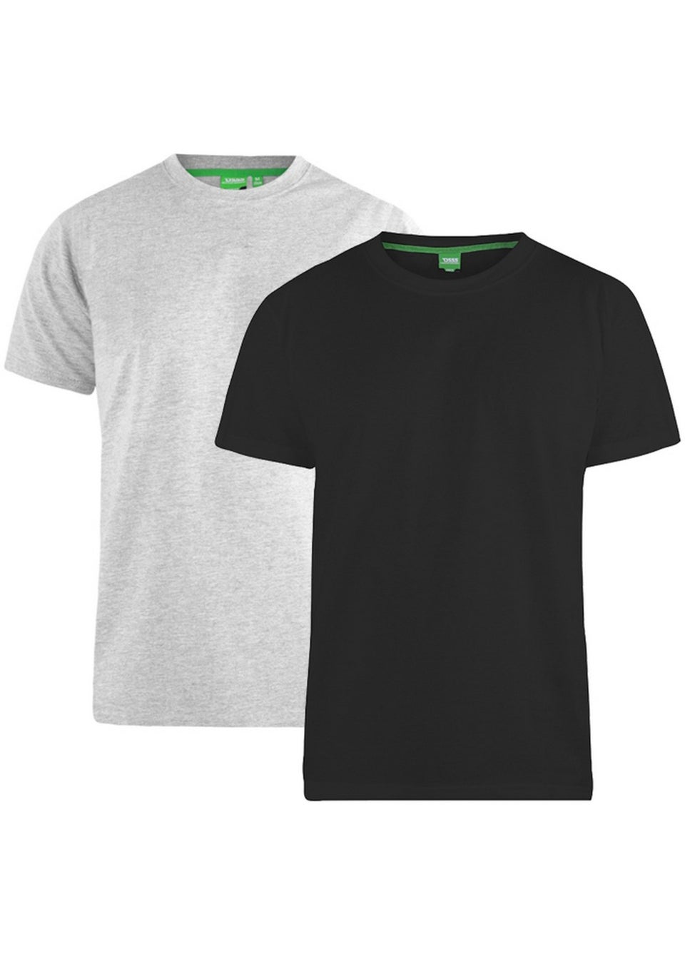 Duke Black/Grey Fenton Round Neck T-shirts (Pack of 2)