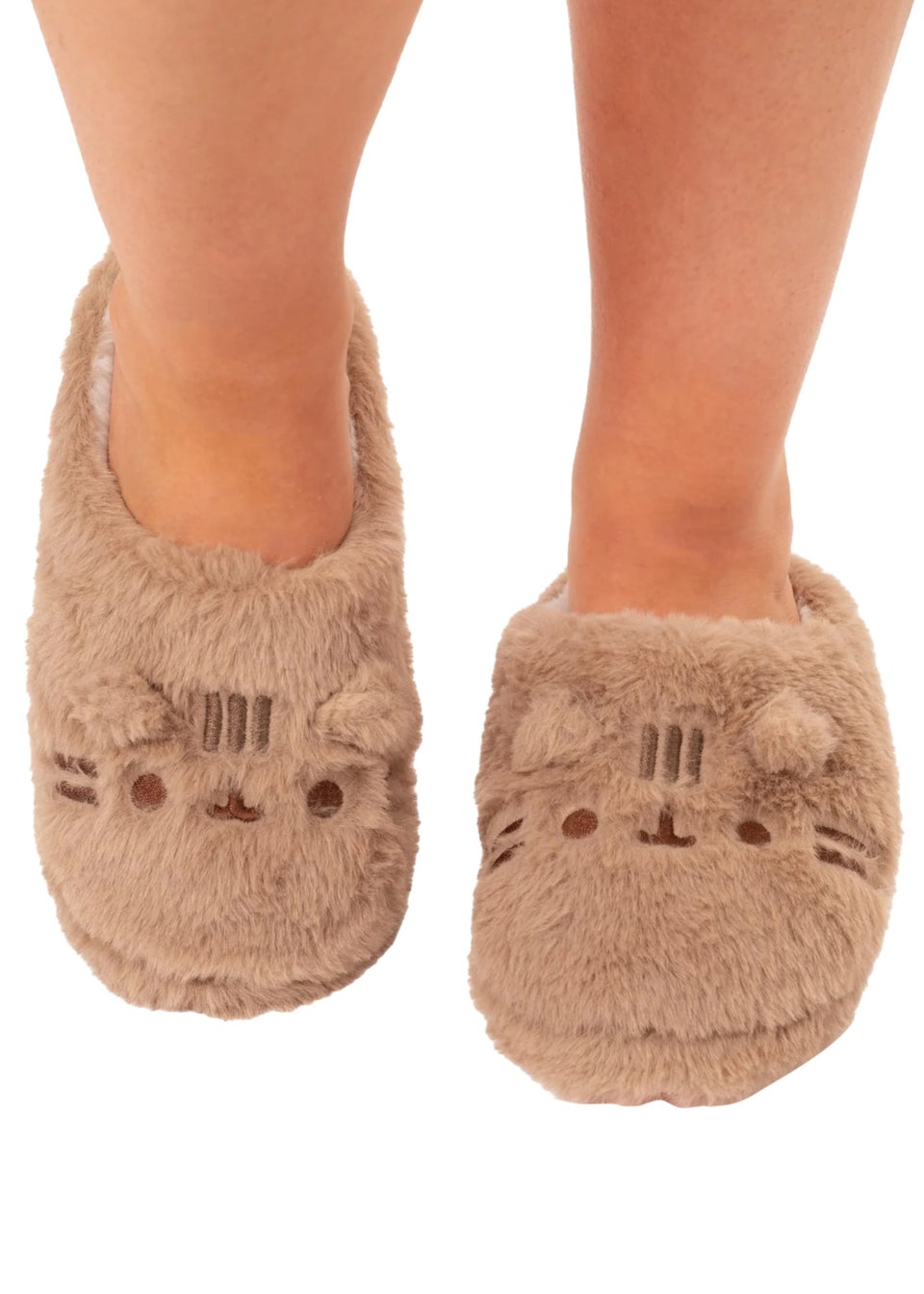 Pusheen Brown Faux Fur Slippers