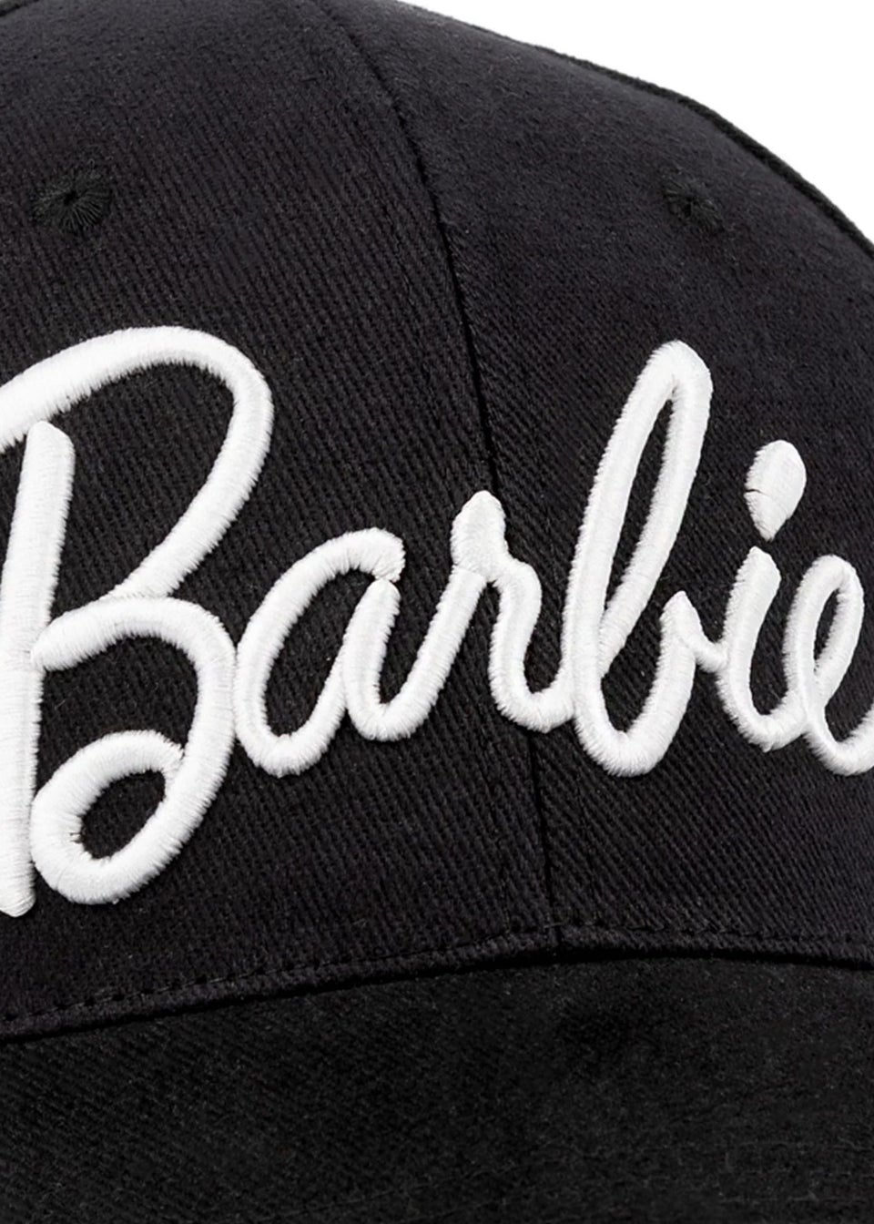 Barbie Black/White Embroidered Logo Cap