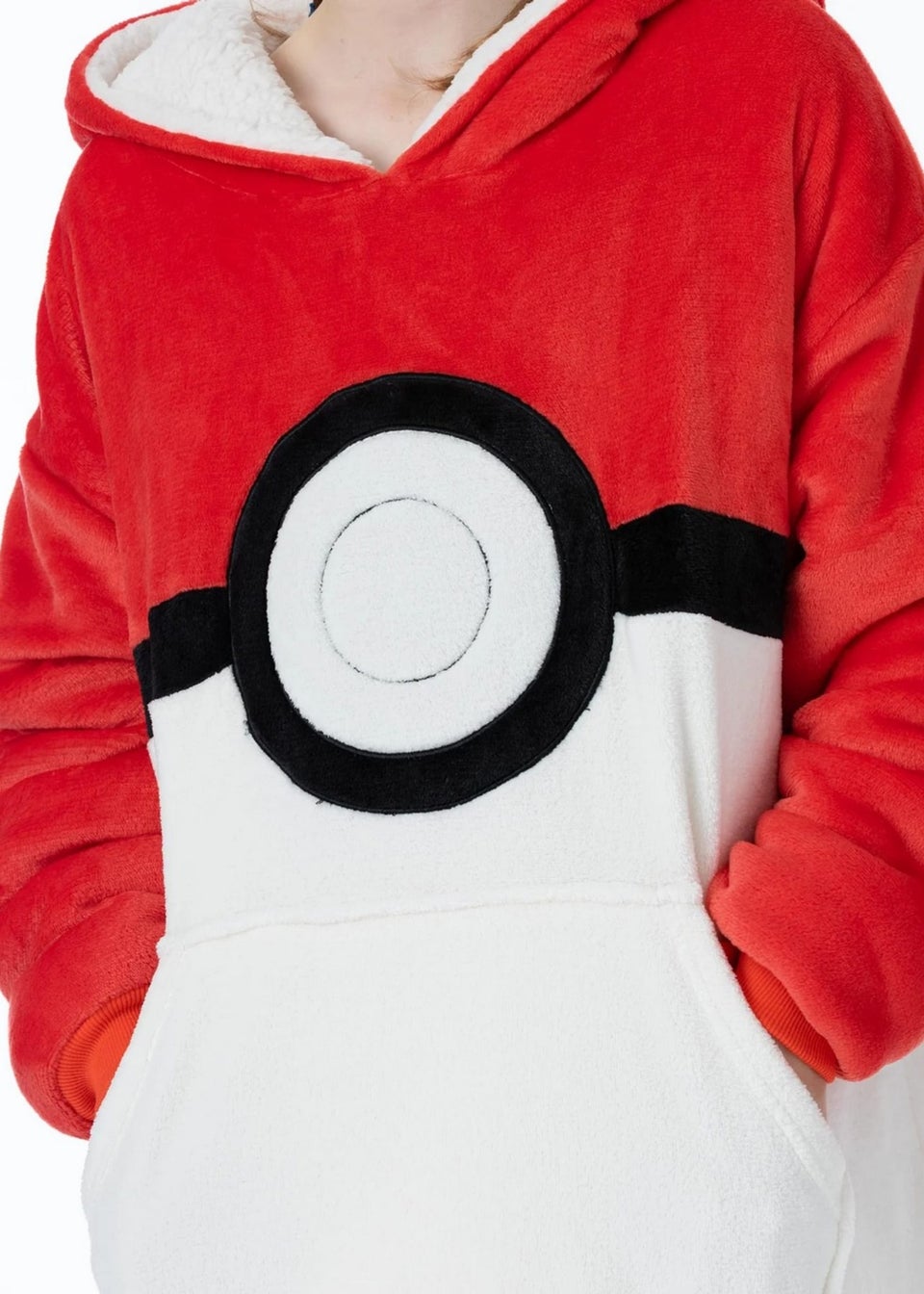 Pokemon Kids Red Oversized Hoodie Blanket