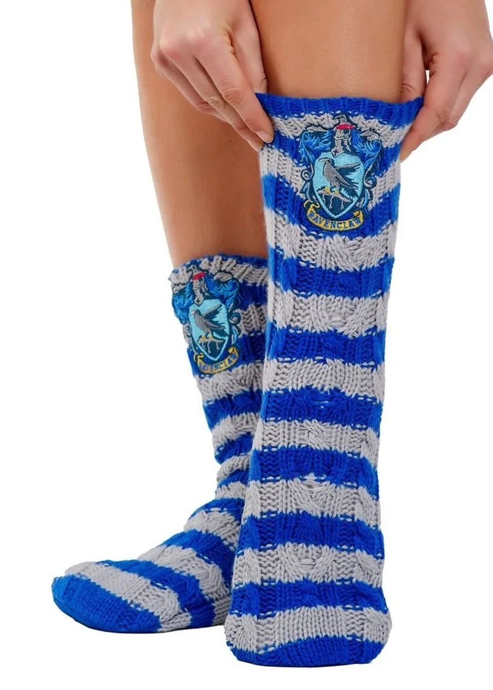 Harry Potter Blue/Grey Ravenclaw Slipper Socks