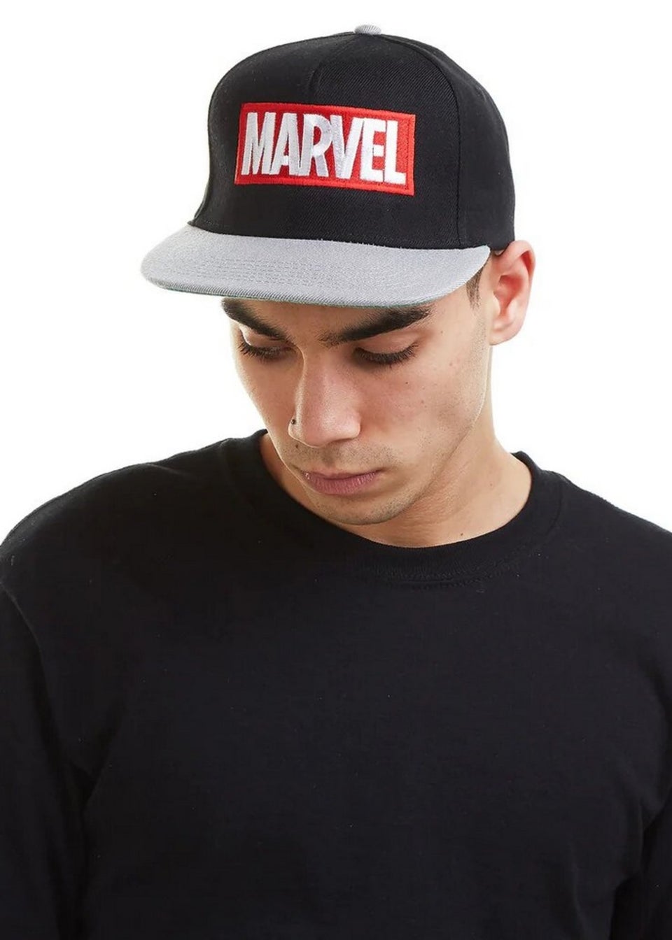 Marvel Black/Grey Logo Baseball Cap