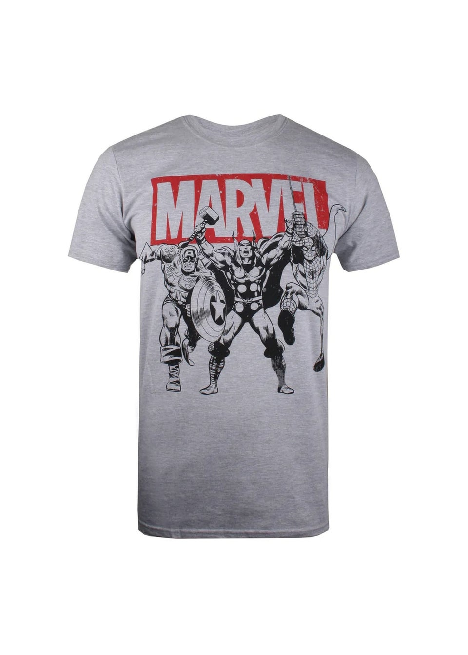 Marvel Light Grey Trio Heroes T-Shirt