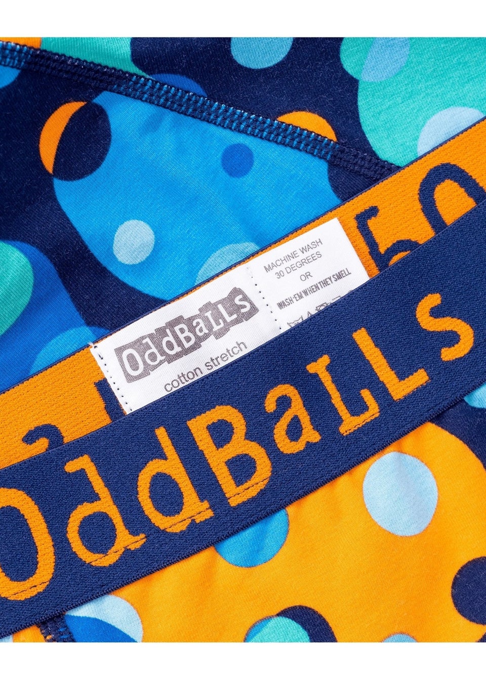 OddBalls Blue Space Balls Spotted Boxer Shorts