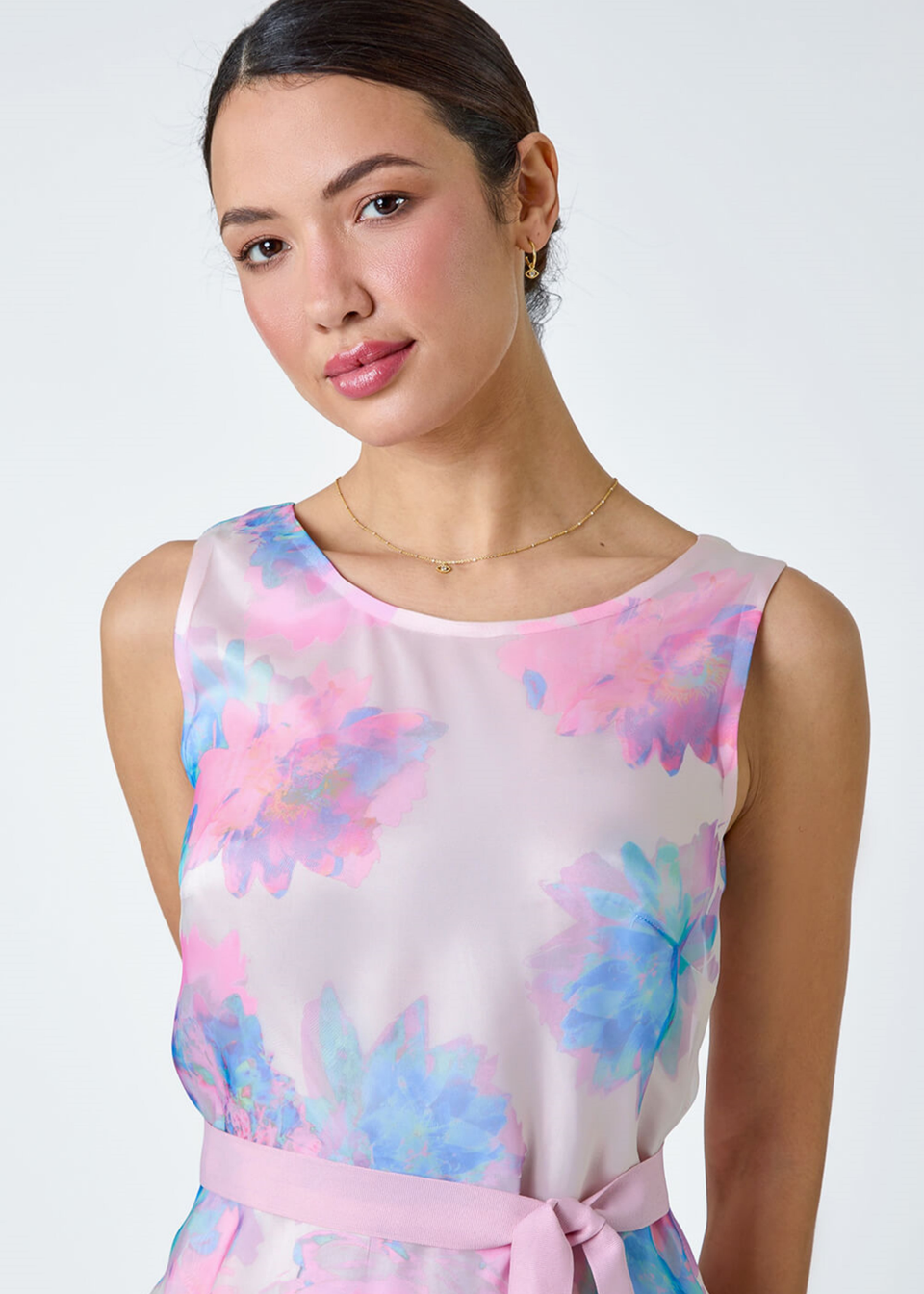 Light pink fit and flare dress online