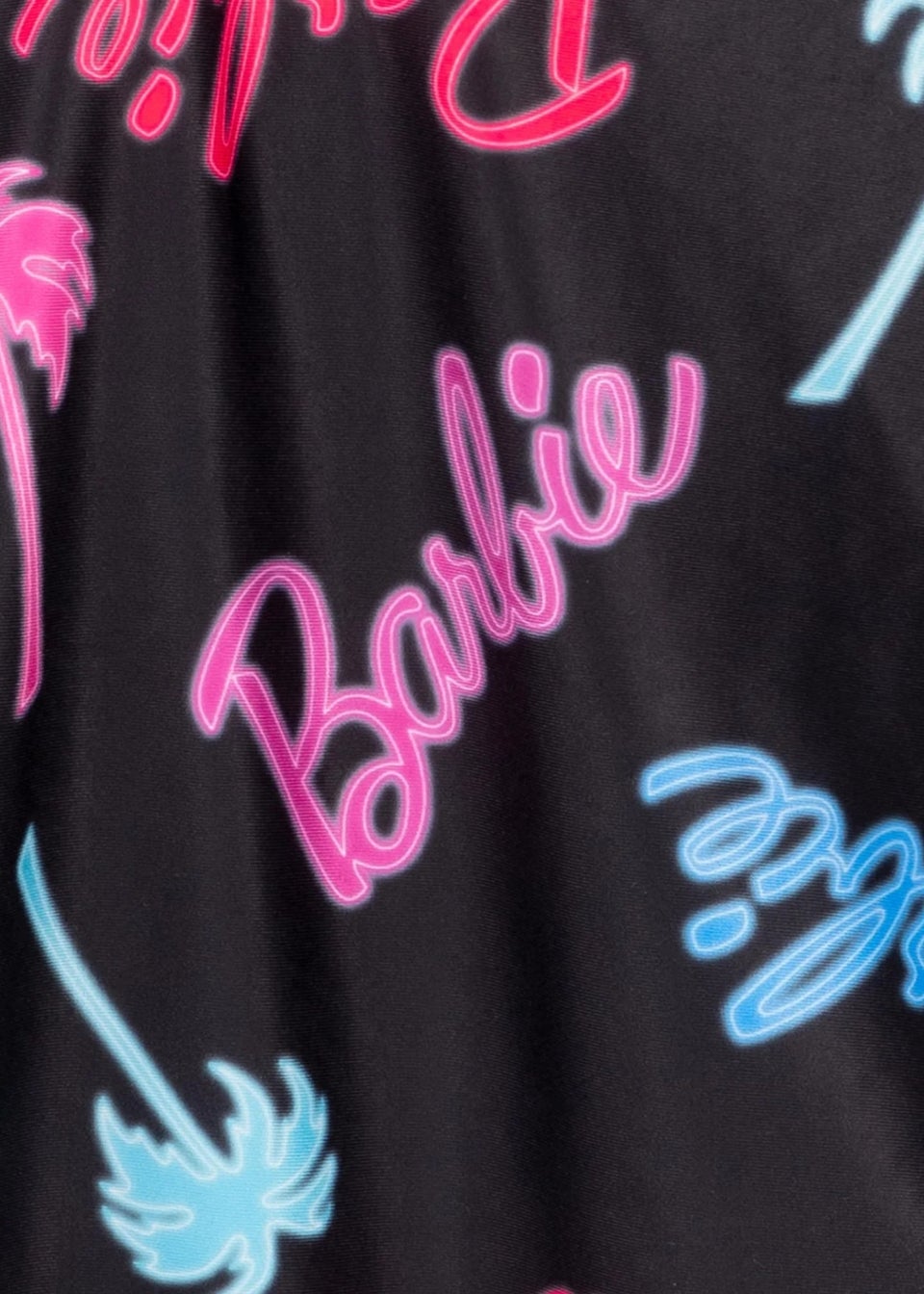 Barbie Black Palm Tree Logo One Piece Swimsuit