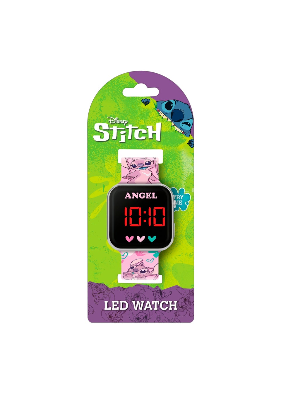 Disney Lilo and Stitch Angel Printed Strap LED Watch