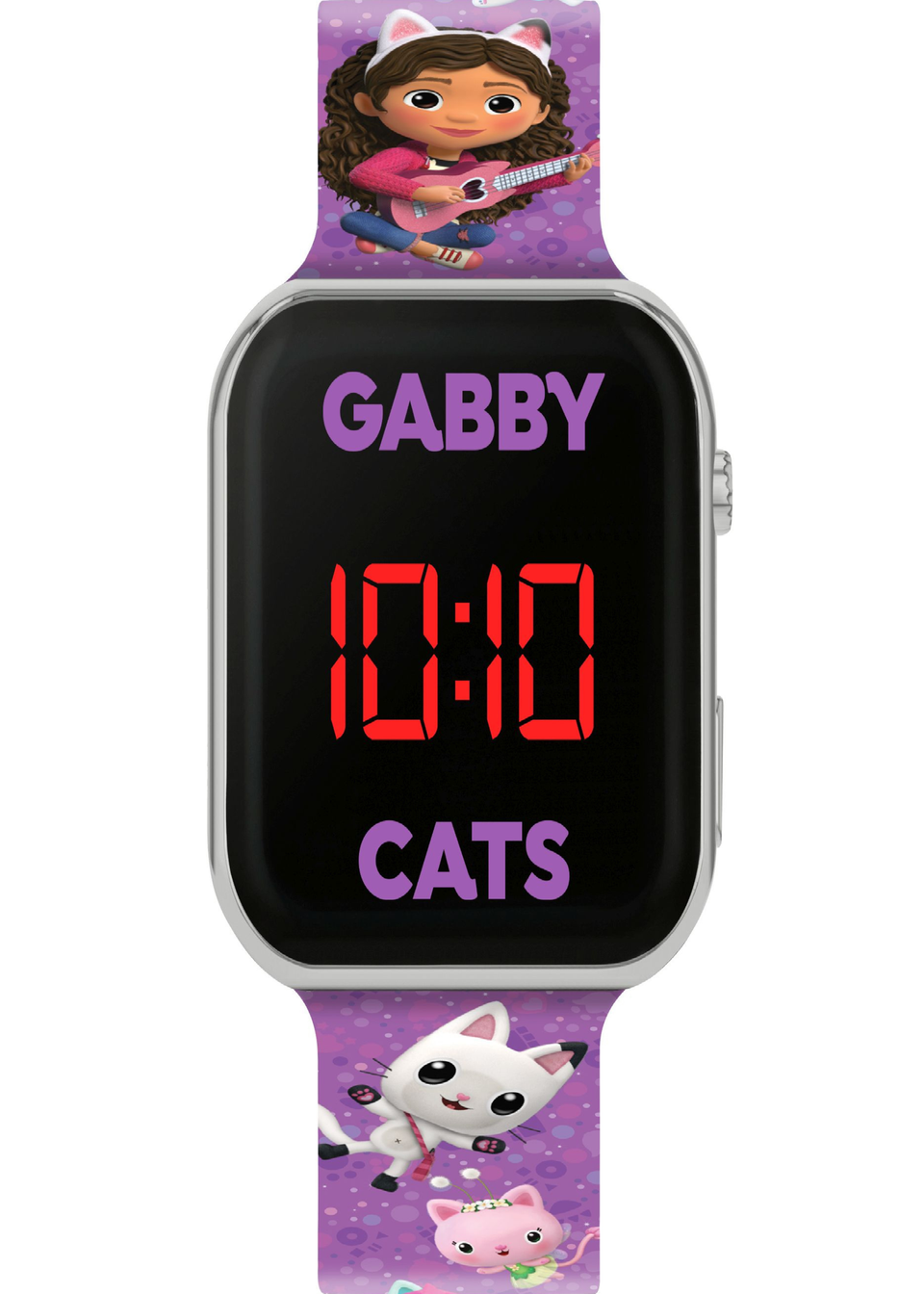 Purple Gabby Printed Strap LED Watch