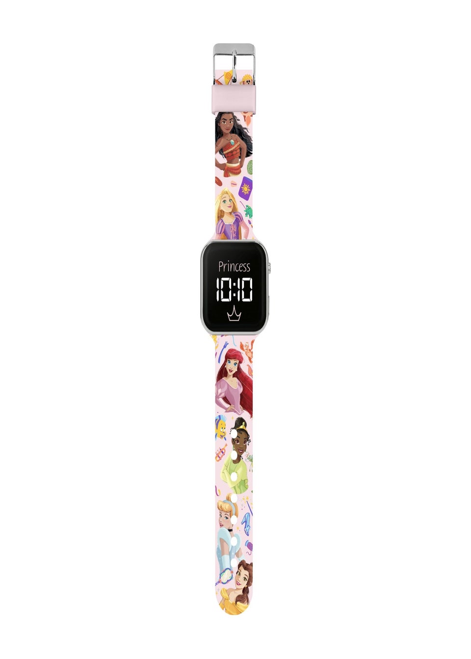 Disney Princess Pink Printed Strap LED Watch