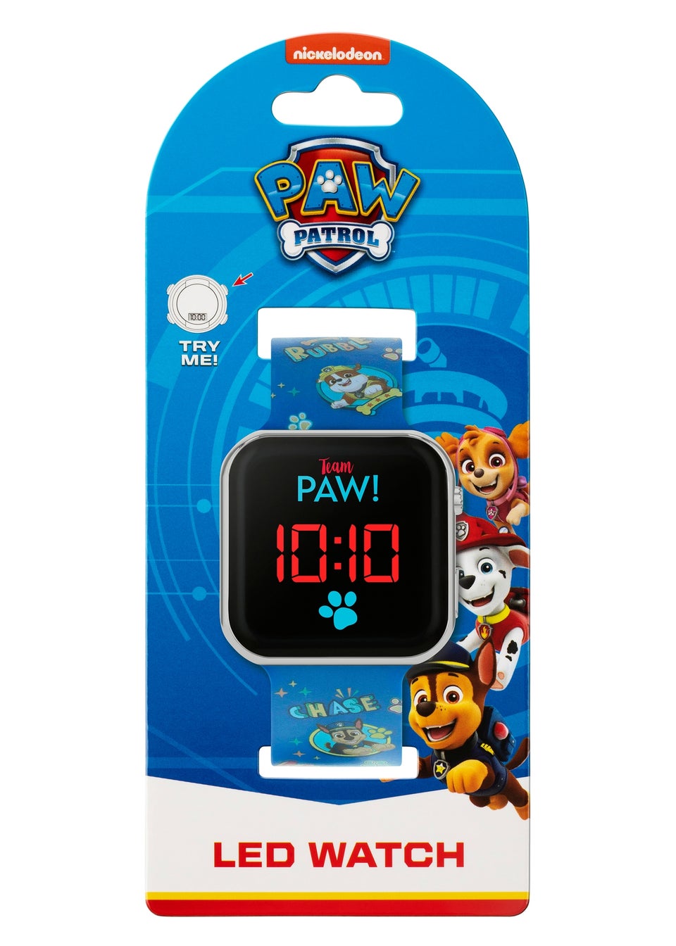 Blue Paw Patrol Printed Strap LED Watch