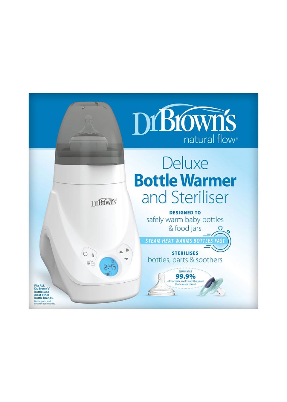 Dr. Brown White Bottle Warmer and Steriliser