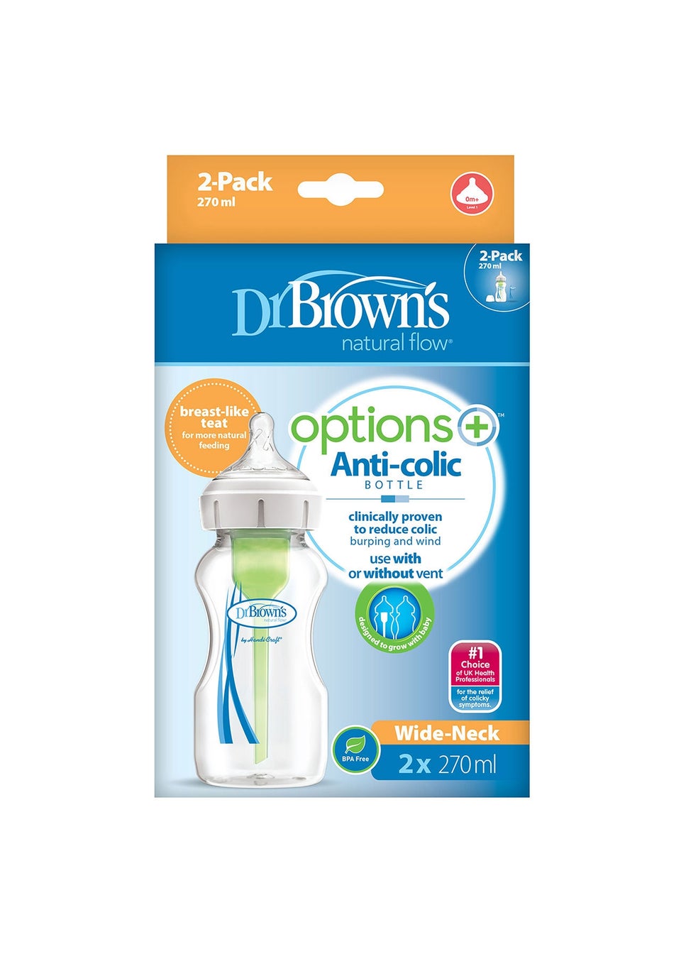 Dr. Brown White Options Two-Pack Bottles (270ml)