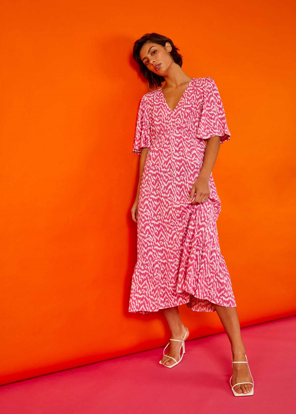 Roman pink dress sale