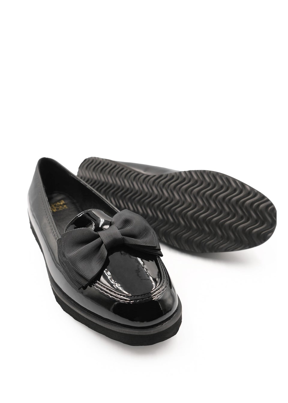 Where's That From Black Alpha Wide Fit Slip On Loafers
