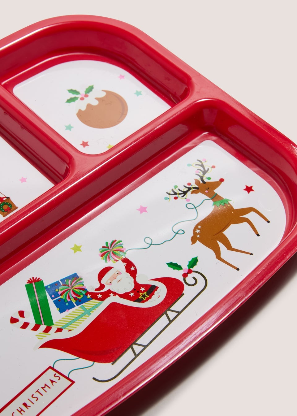 Plastic christmas plate top