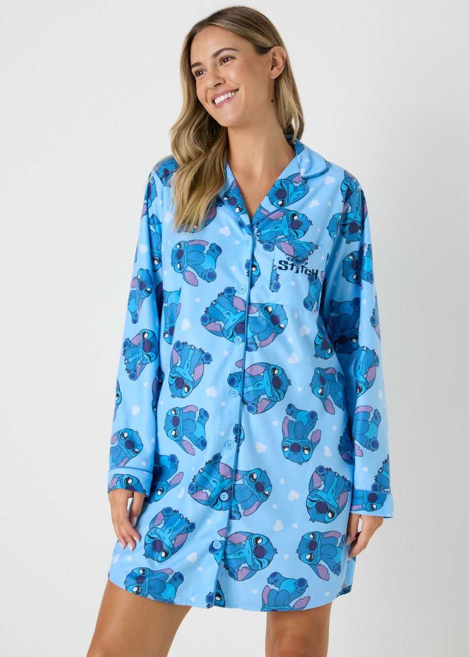 Disney Blue Stitch Night Shirt Matalan
