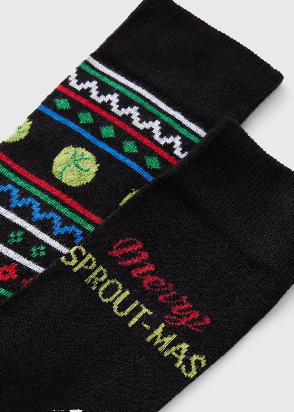 2 Pack Black Sproutmas Socks