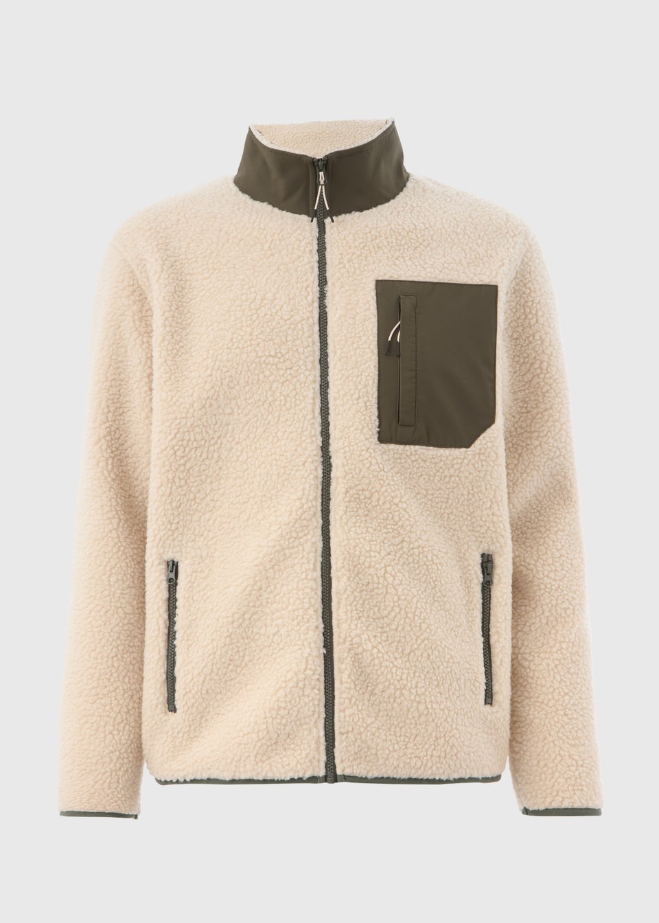 Cream zip up fleece hotsell