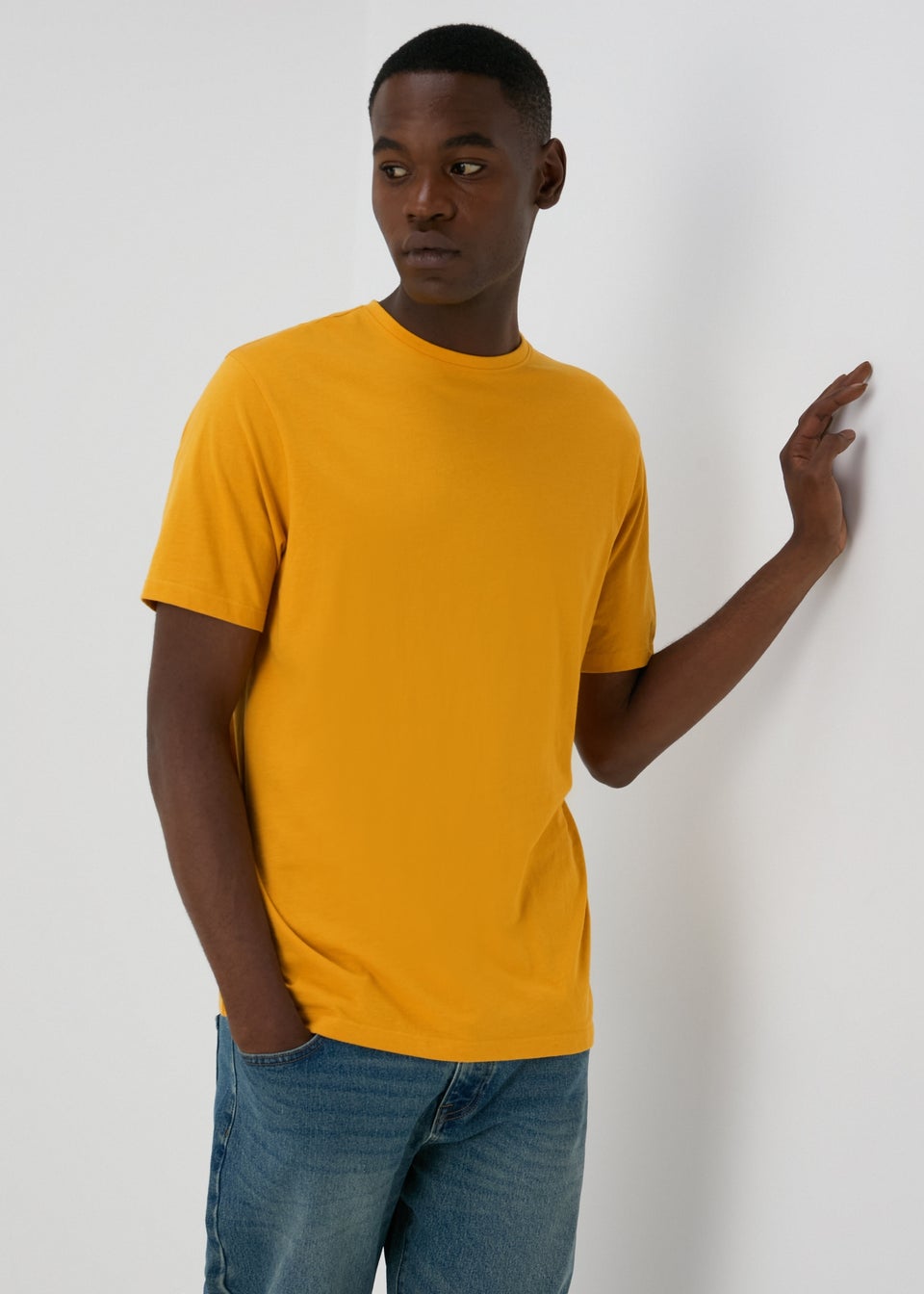 Yellow Essential Crew Neck T Shirt Matalan