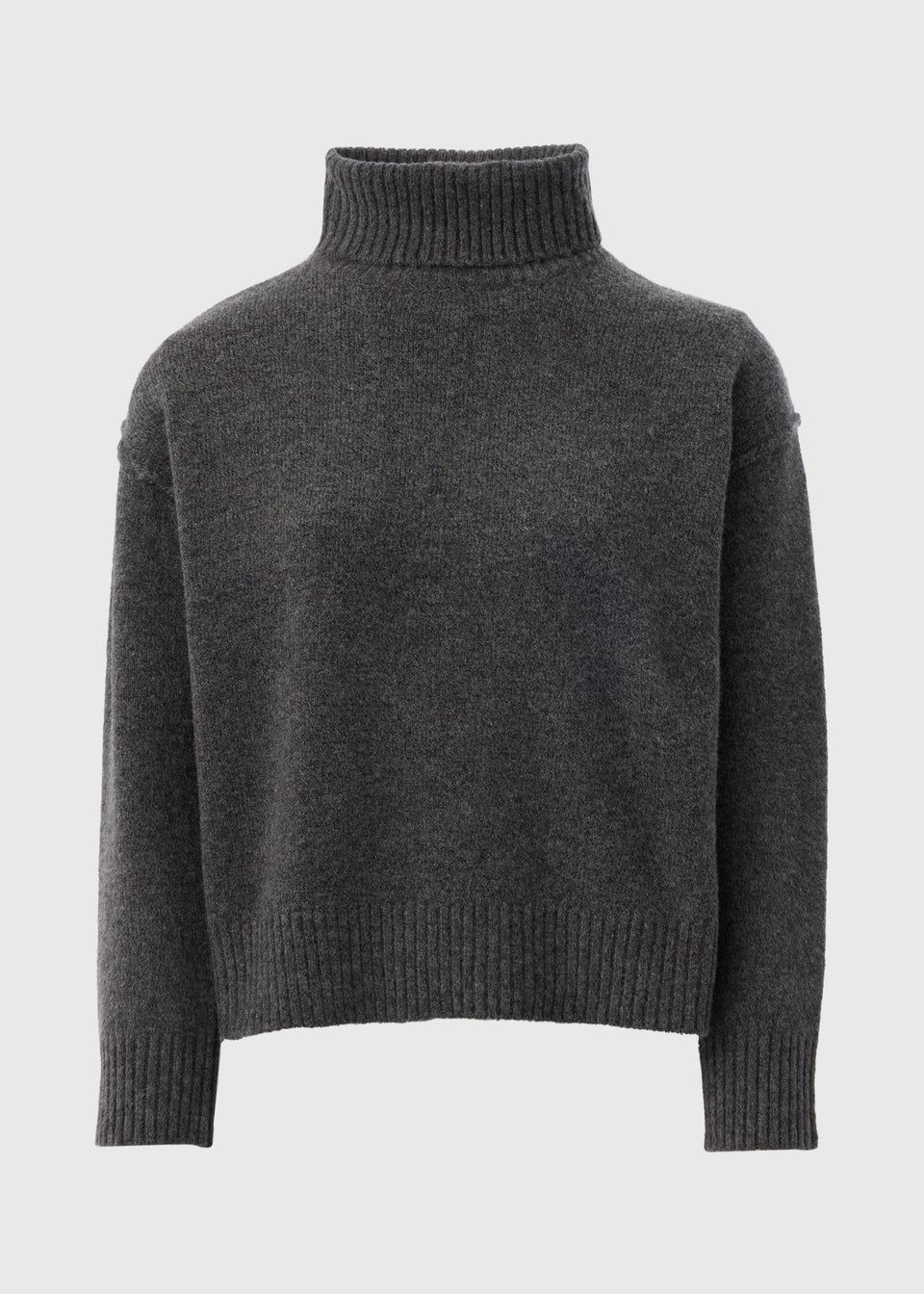Charcoal roll neck jumper top