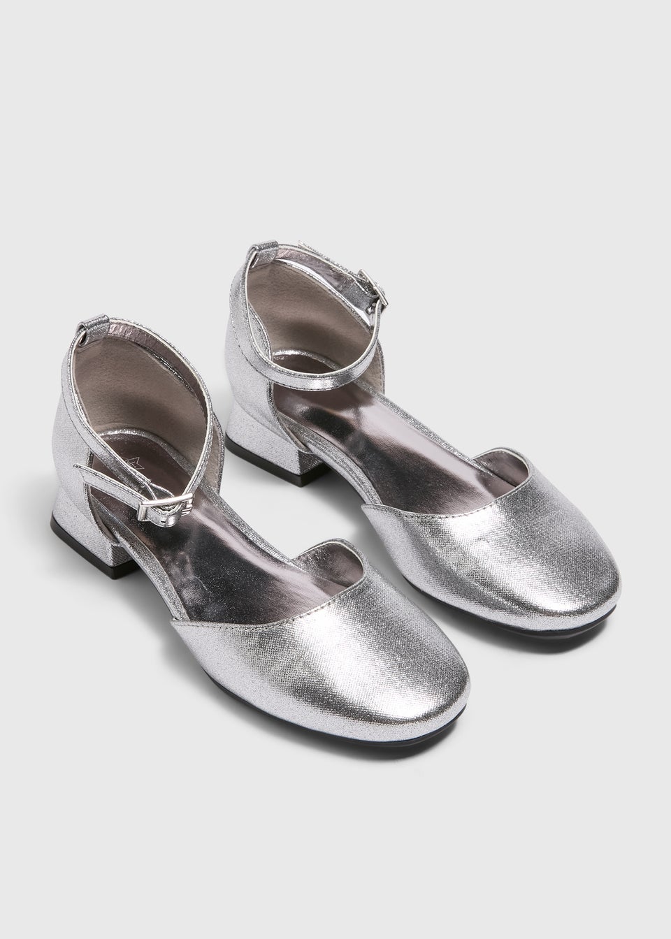 Girls Silver Heeled Party Shoes Younger 10 2 Matalan