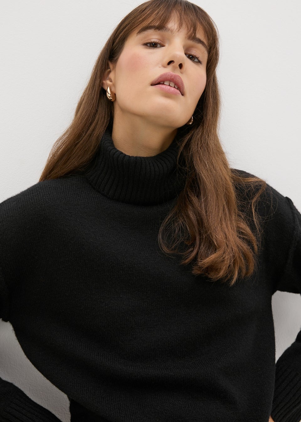 Black Roll Neck Jumper Matalan