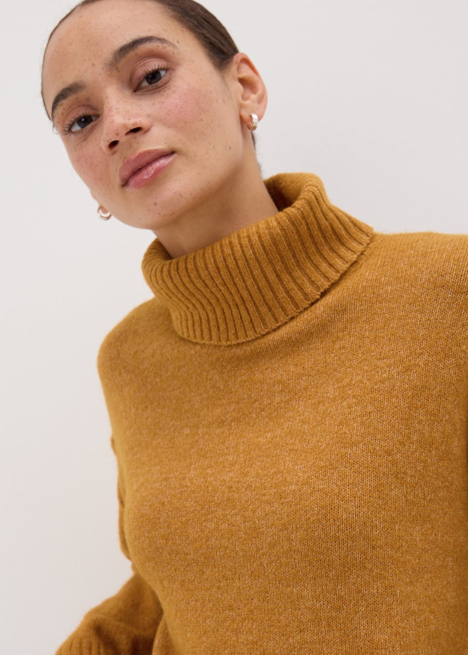 Ochre roll neck jumper clearance