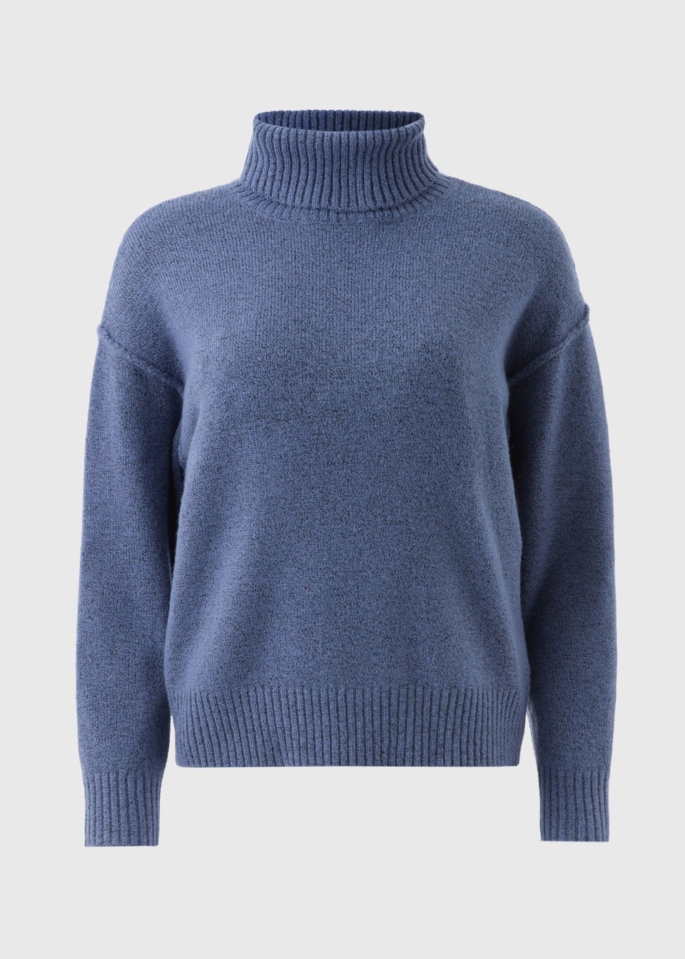 Blue Roll Neck Jumper