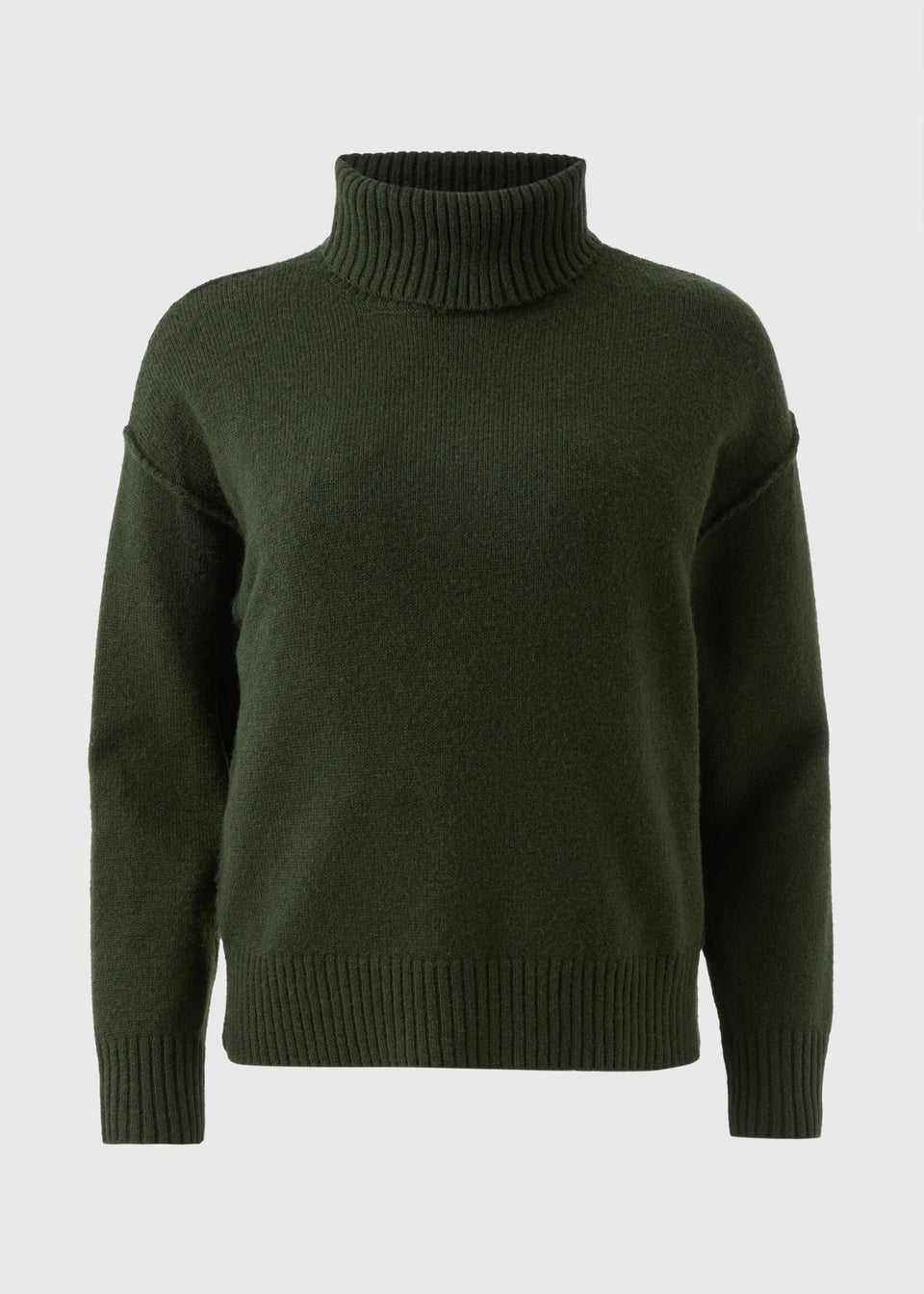 Dark Green Roll Neck Jumper