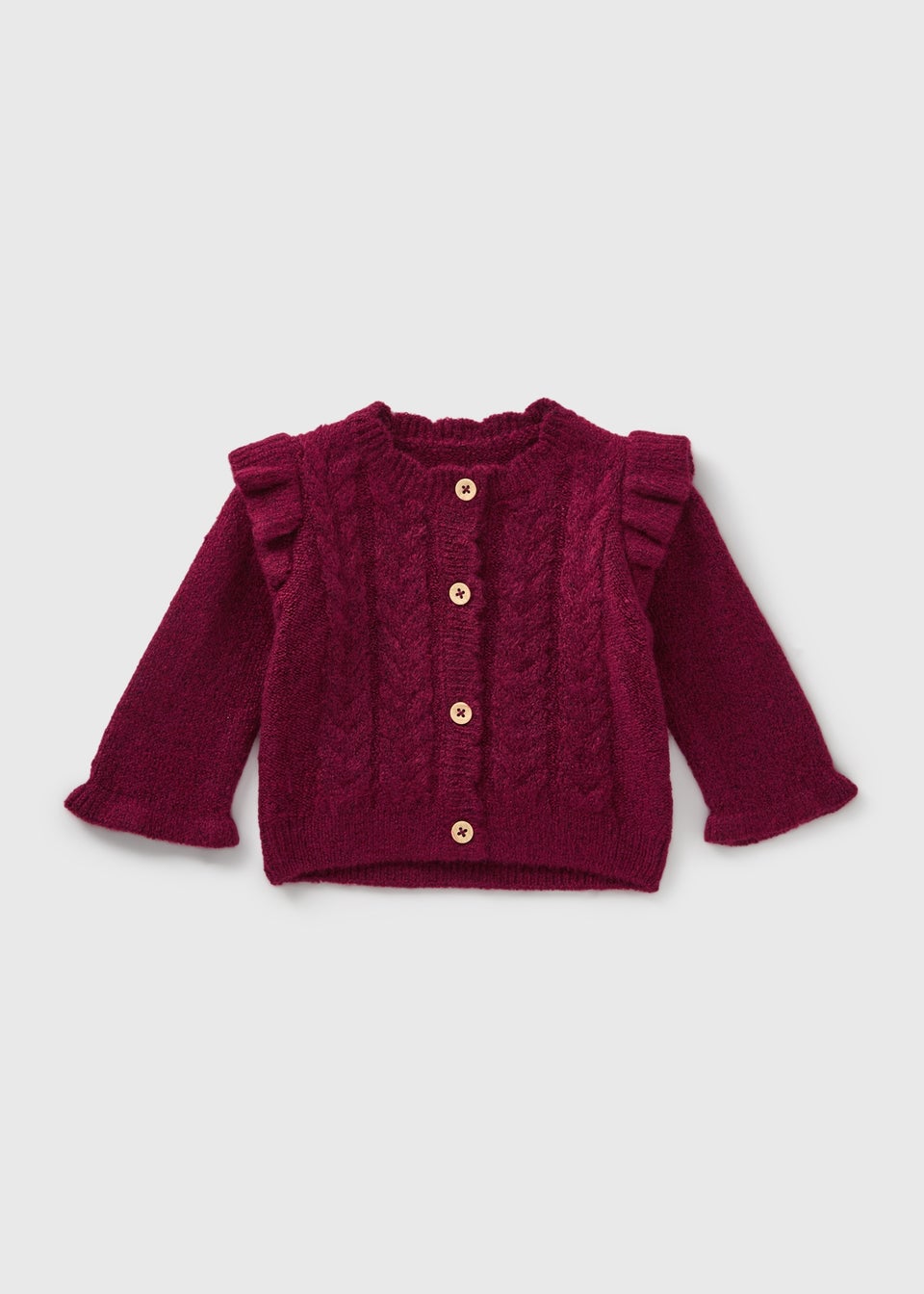 Baby Burgundy Knitted Cardigan Newborn 23mths Matalan