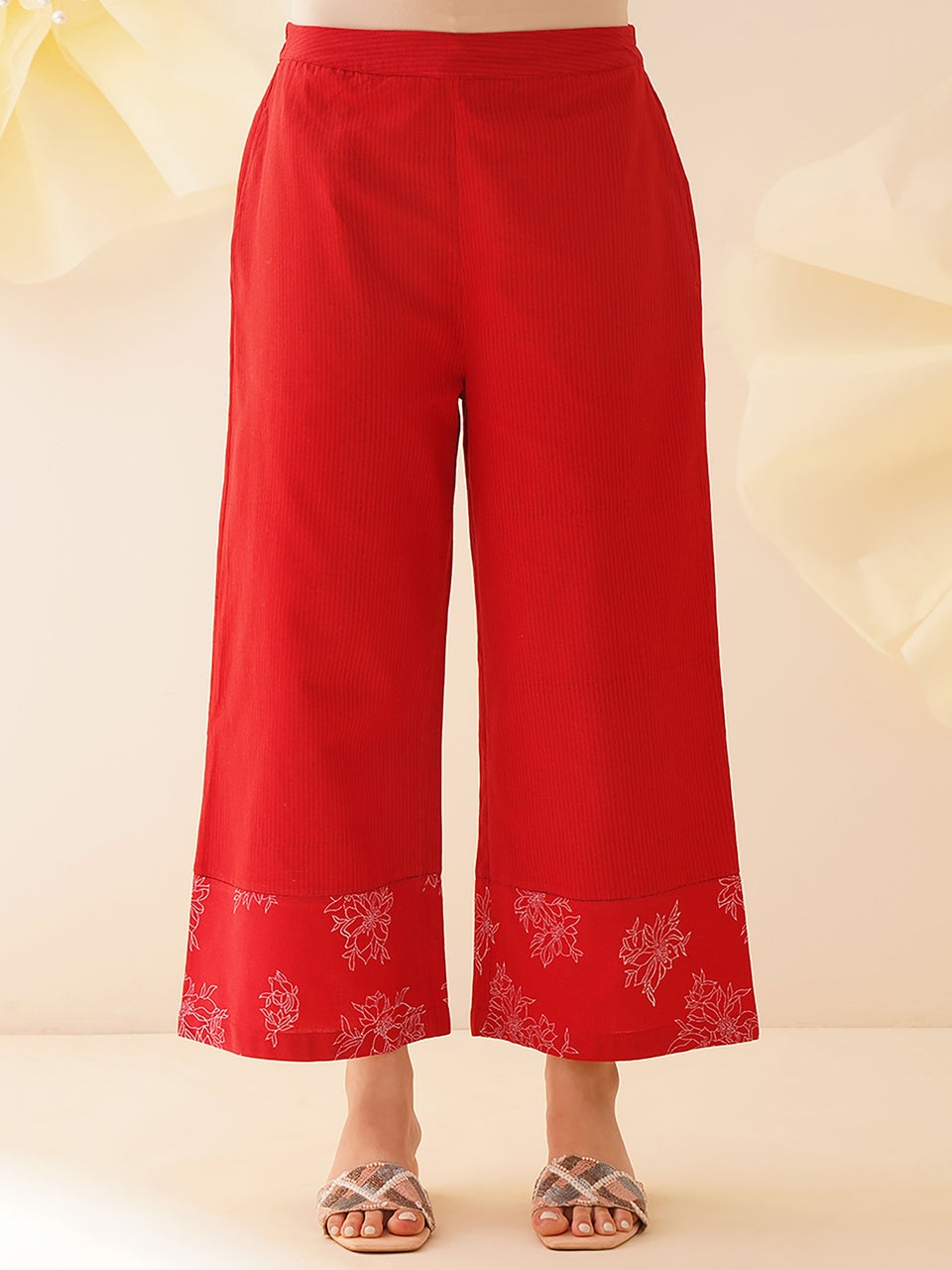 Women Red Palazzo