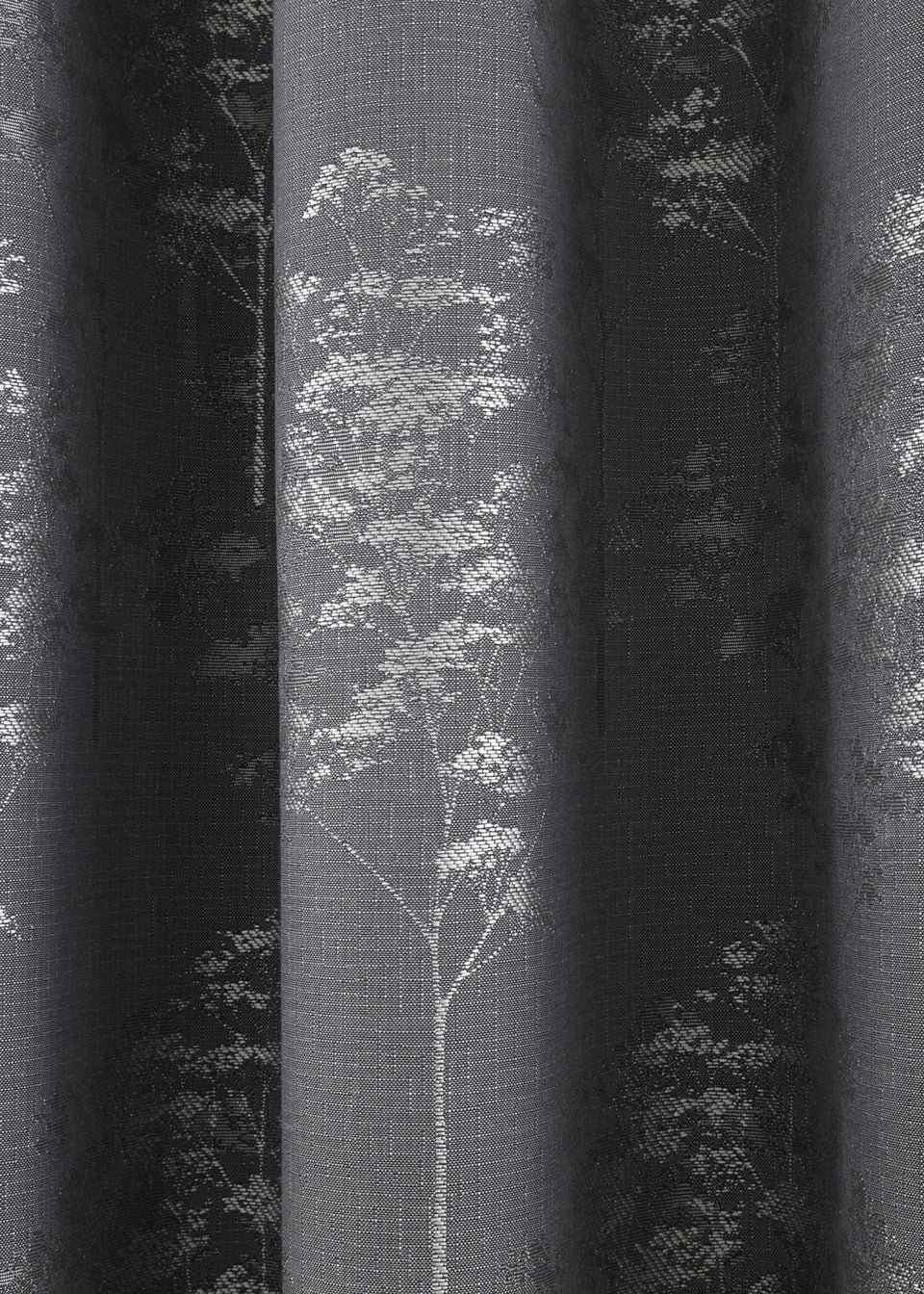 Curtina Elmwood Jacquard Grey Eyelet Curtains