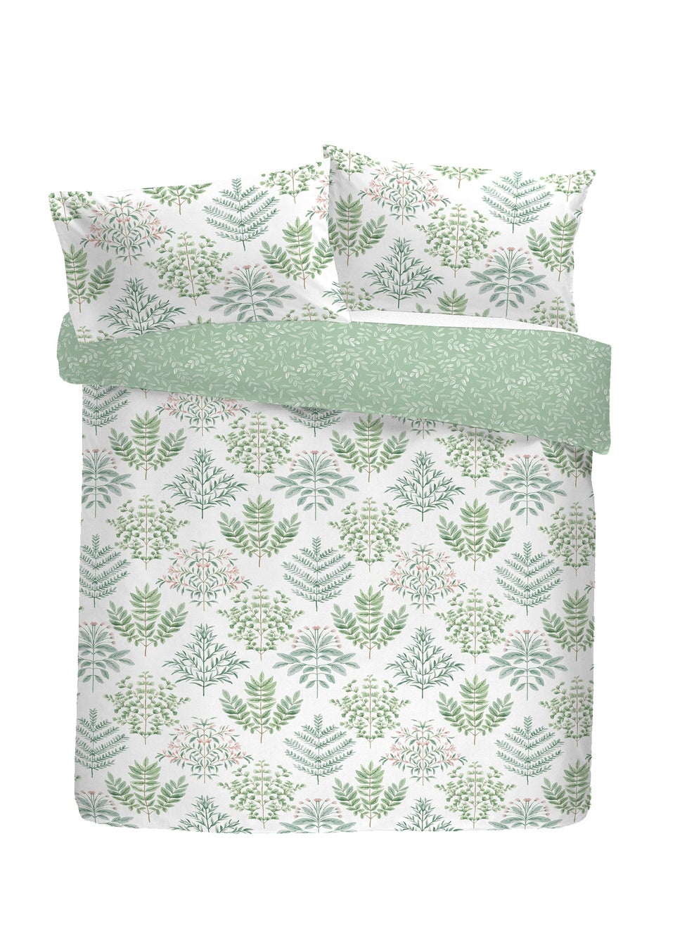 Dreams & Drapes Emily Reversible Green Duvet Cover Set