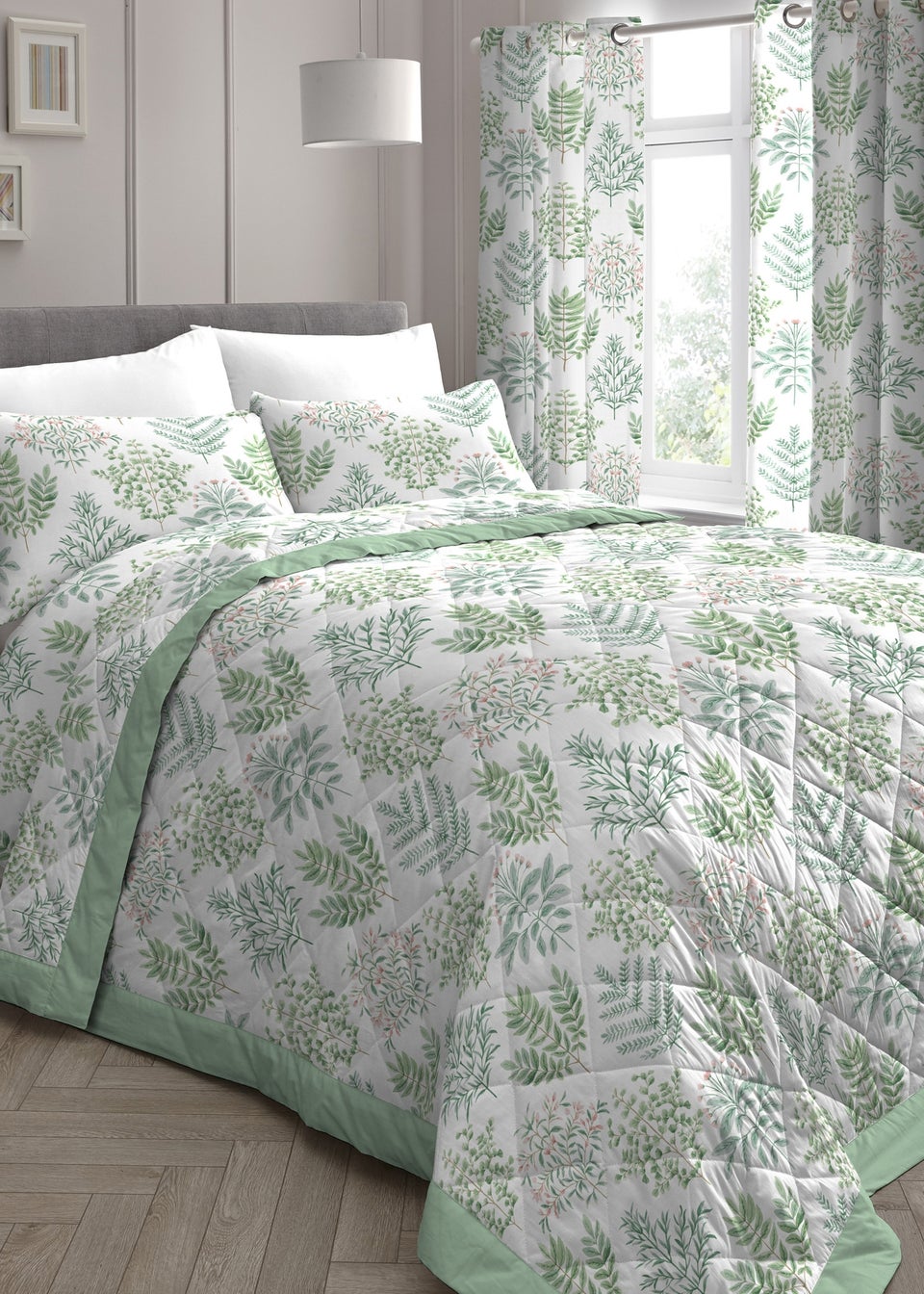 Dreams & Drapes Emily Reversible Green Bedspread