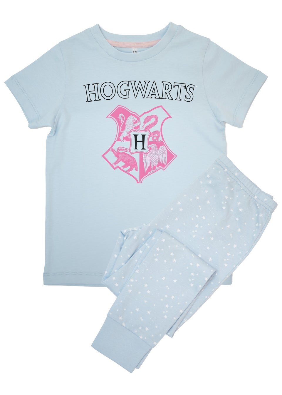 Harry Potter Kids Baby Blue Crest Stars Pyjamas (3-8 Years)