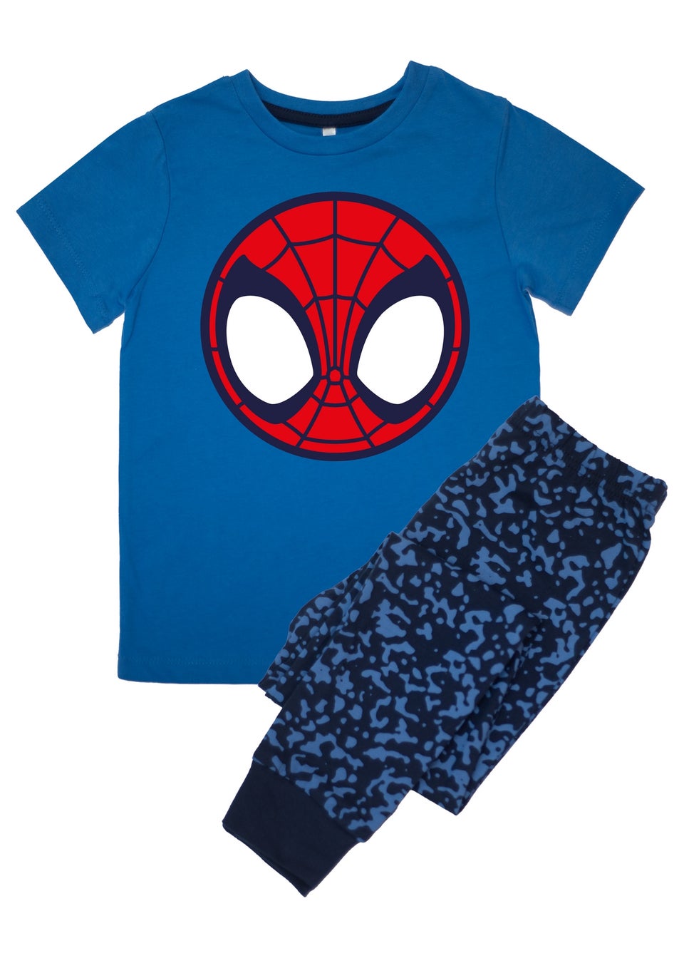 Marvel Spider-Man Icon Kids Royal Blue Camo Pyjamas (3-8 Years)